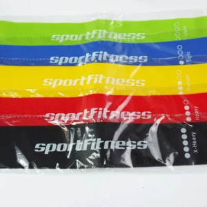Set de 5 bandas elásticas de látex SportFitness