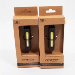 Luz de bicicleta recargable USB de 100 lúmenes GW